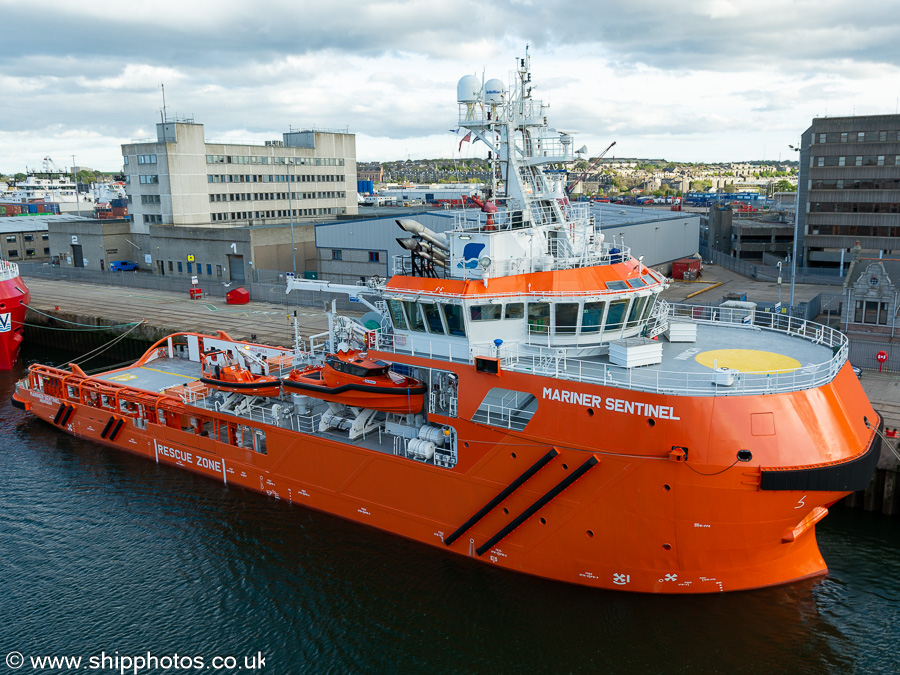 Photograph of the vessel  Mariner Sentinel pictured at Aberdeen on 13th May 2022