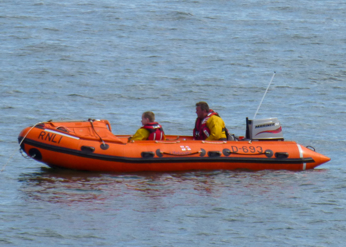 Photograph of the vessel RNLB Mark Noble pictured at Priors Haven, Tynemouth on 23rd August 2014