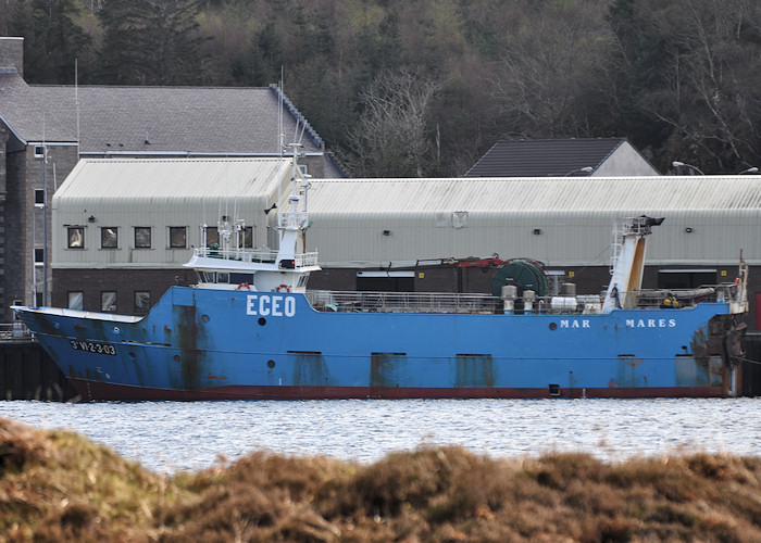 Photograph of the vessel fv Mar Mares pictured at Lochinver on 13th April 2012