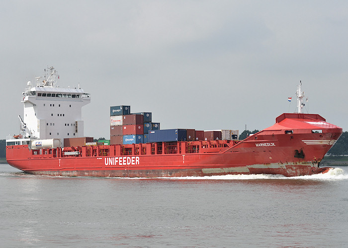 Photograph of the vessel  Marnedijk pictured passing Vlaardingen on 26th June 2011