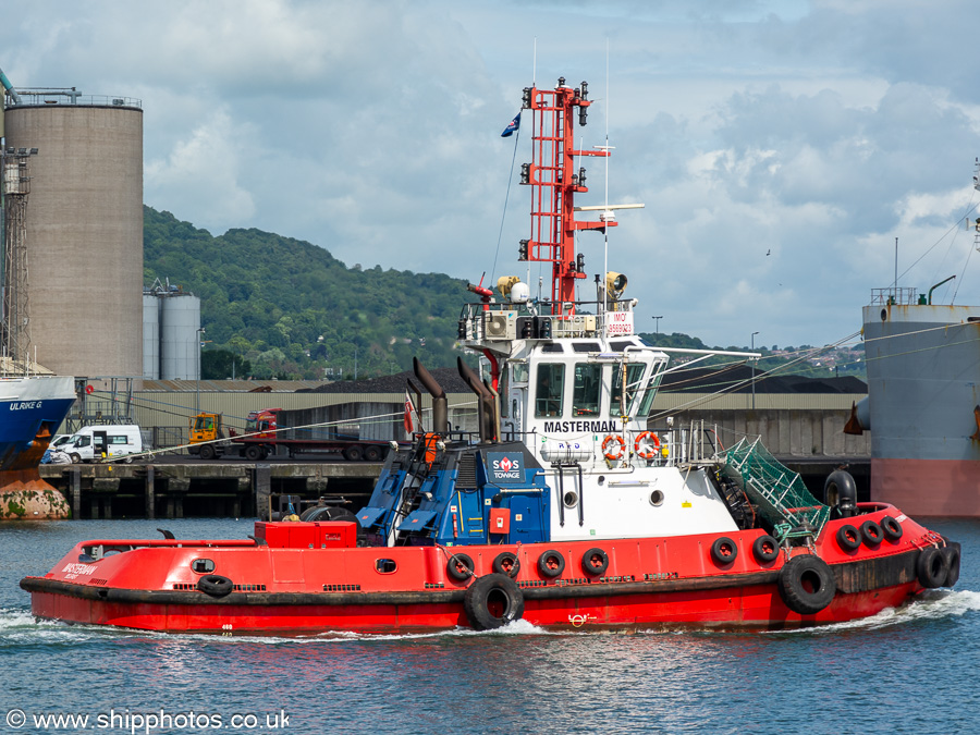 Photograph of the vessel  Masterman pictured at Belfast on 29th June 2023