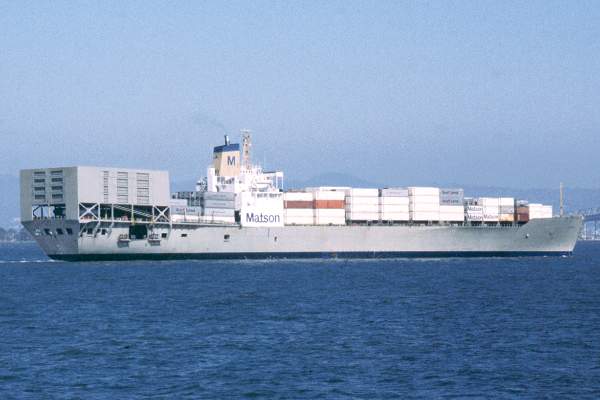 Photograph of the vessel  Matsonia pictured in San Francisco Bay on 13th September 1994