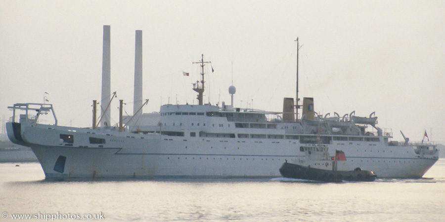 Photograph of the vessel cs Mercury pictured departing Southampton on 8th July 1989