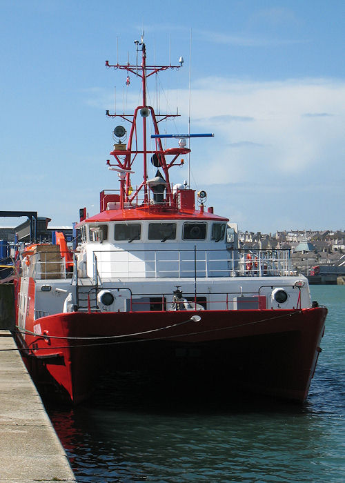 Photograph of the vessel rv Meridian pictured in Holyhead on 24th April 2008