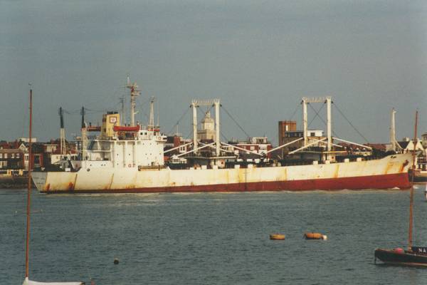 Photograph of the vessel  Michlifen pictured departing Portsmouth on 8th May 1998