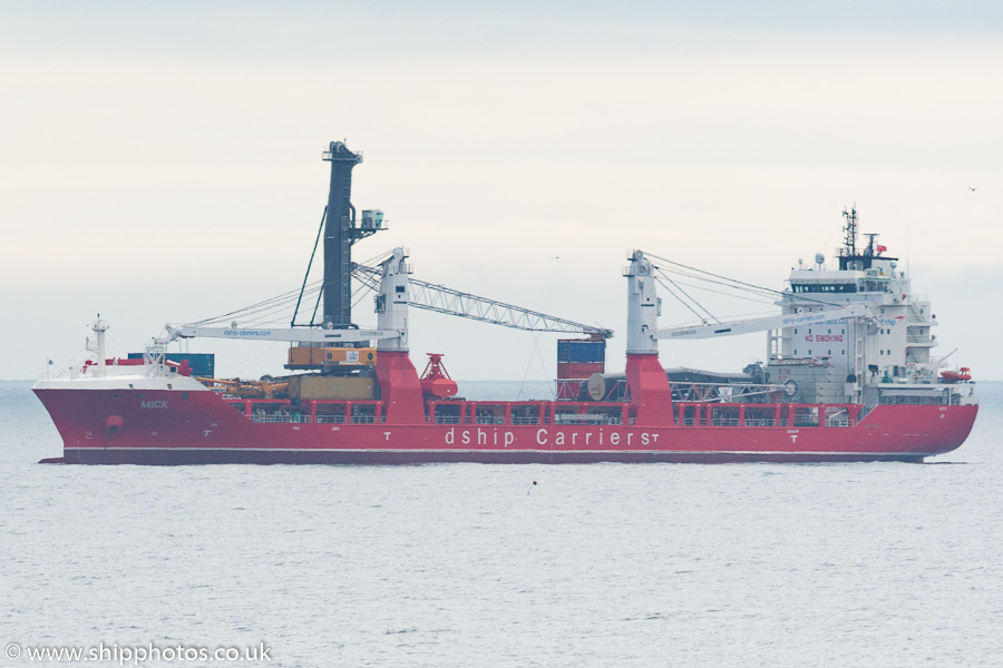 Photograph of the vessel  Mick pictured at anchor off Tynemouth on 12th July 2019