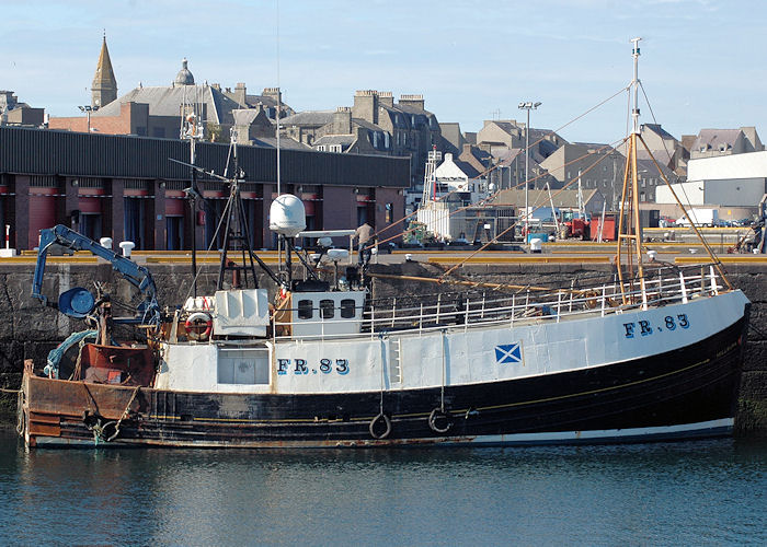 Photograph of the vessel fv Millburn pictured at Fraserburgh on 28th April 2011
