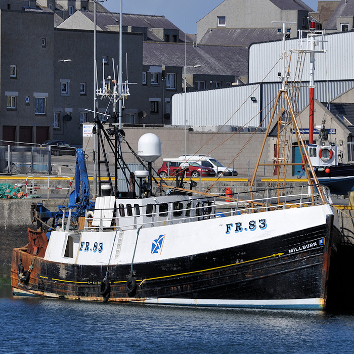 Photograph of the vessel fv Millburn pictured at Fraserburgh on 15th April 2012
