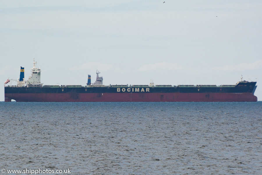 Photograph of the vessel  Mineral Hope pictured at anchor in the Firth of Clyde on 8th June 2015