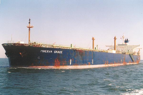 Photograph of the vessel  Minerva Grace pictured in the Thames Estuary on 12th May 2001