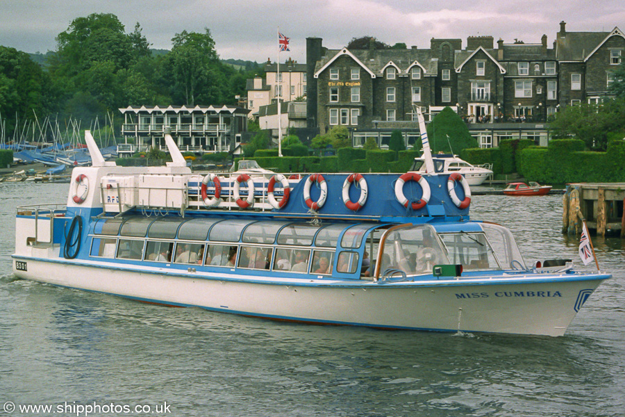 Photograph of the vessel  Miss Cumbria pictured at Bowness on 12th June 2004
