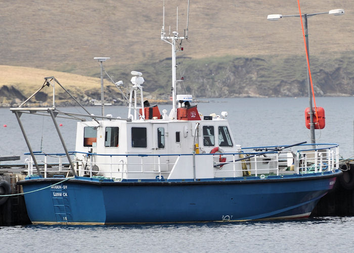 Photograph of the vessel ts Moder Dy pictured at Scalloway on 10th May 2013