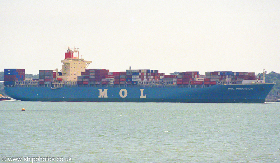 Photograph of the vessel  MOL Precision pictured arriving at Southampton on 31st May 2002