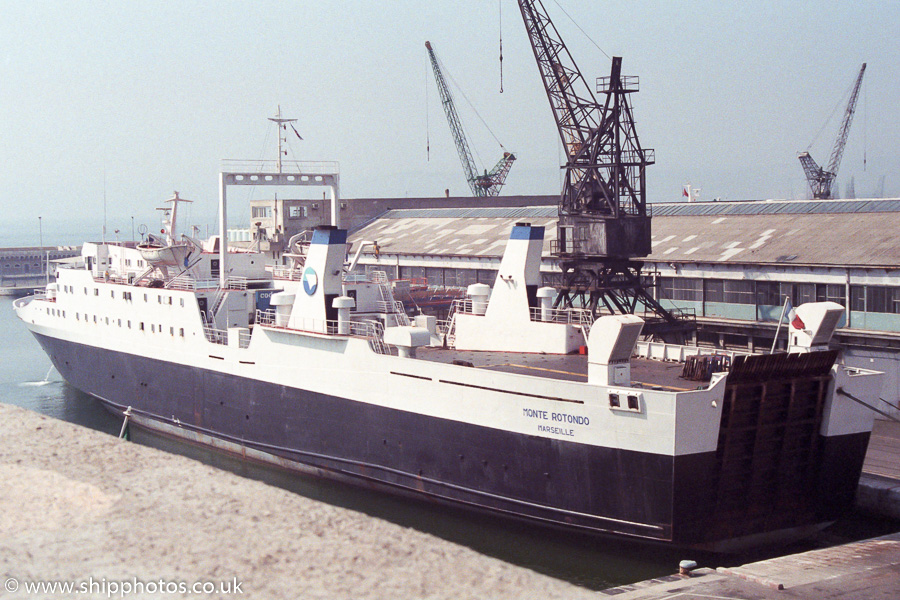 Photograph of the vessel  Monte Rotondo pictured at Marseille on 13th August 1989