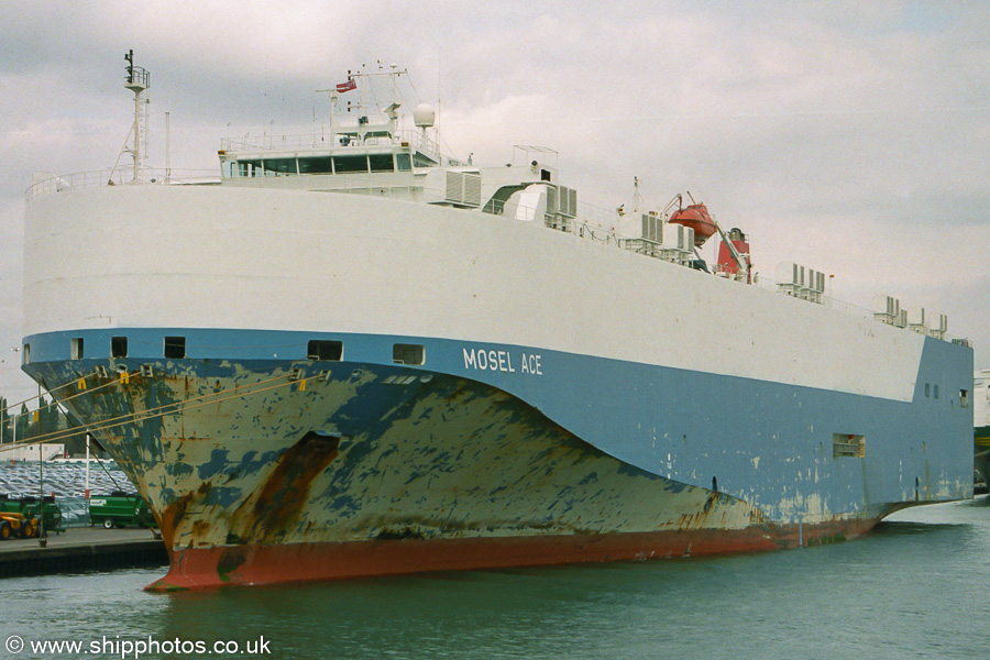 Photograph of the vessel  Mosel Ace pictured in Southampton on 27th September 2003