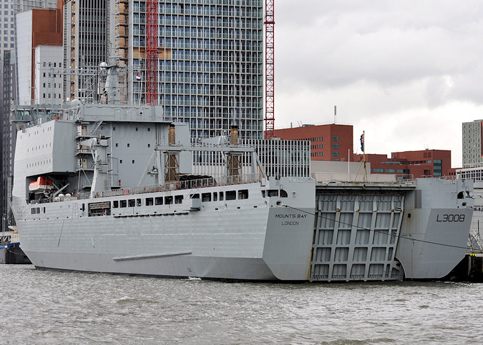 Photograph of the vessel RFA Mounts Bay pictured in Rotterdam on 24th June 2012