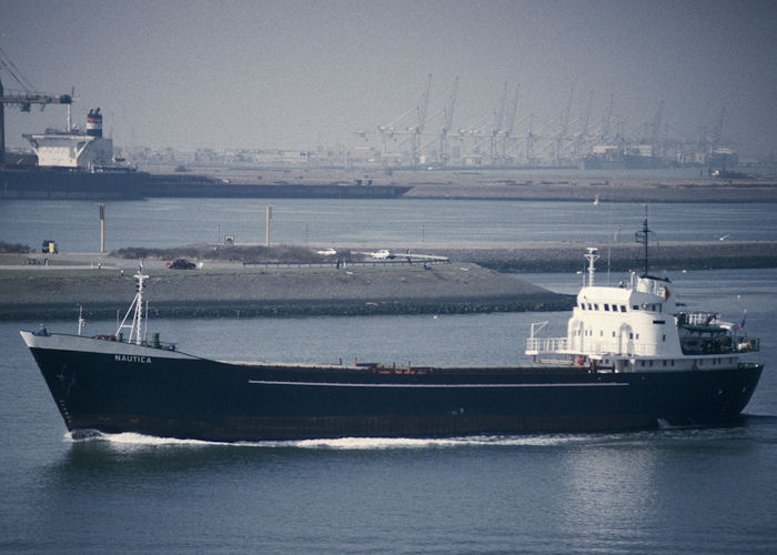 Photograph of the vessel  Nautica pictured passing Hoek van Holland on 15th April 1996
