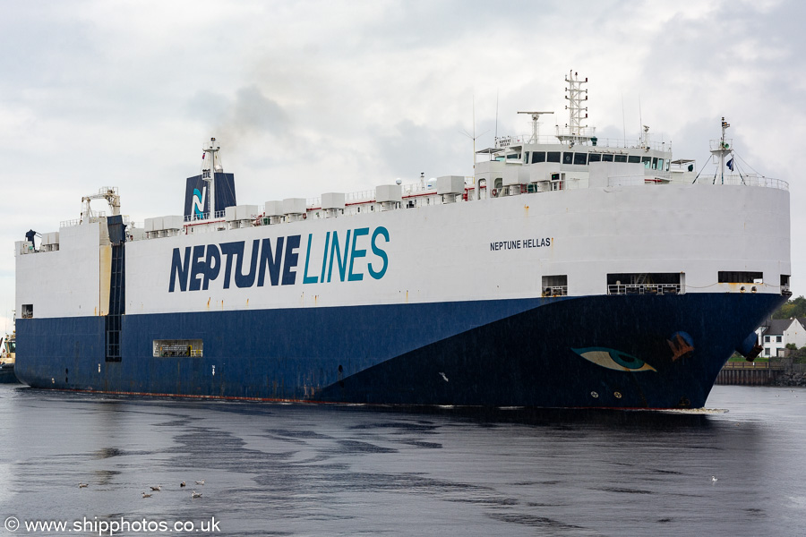 Photograph of the vessel  Neptune Hellas pictured arriving at North Shields on 27th August 2023