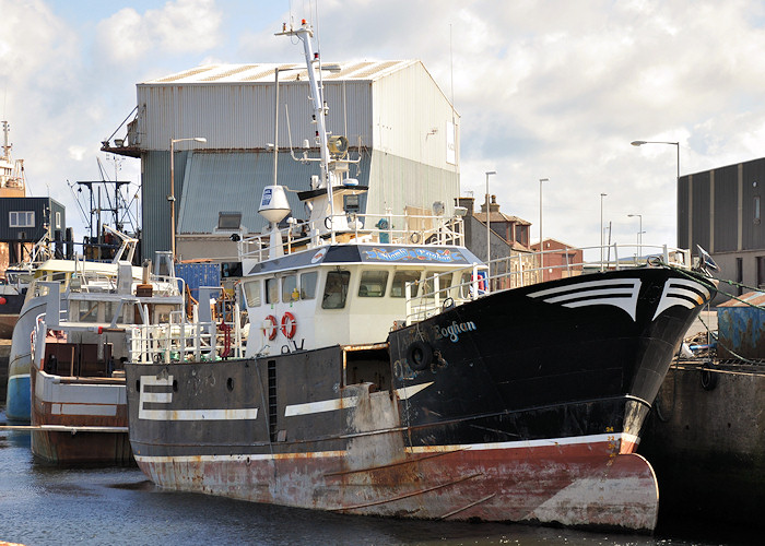 Photograph of the vessel fv Niamh Eoghan pictured undergoing refit at Macduff on 15th April 2012