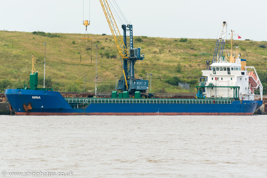 Photograph of the vessel  Nina pictured at Bromborough on 3rd August 2019