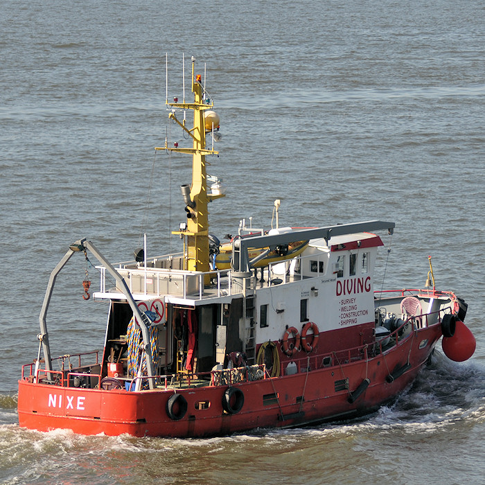 Photograph of the vessel  Nixe pictured passing Vlaardingen on 27th June 2011