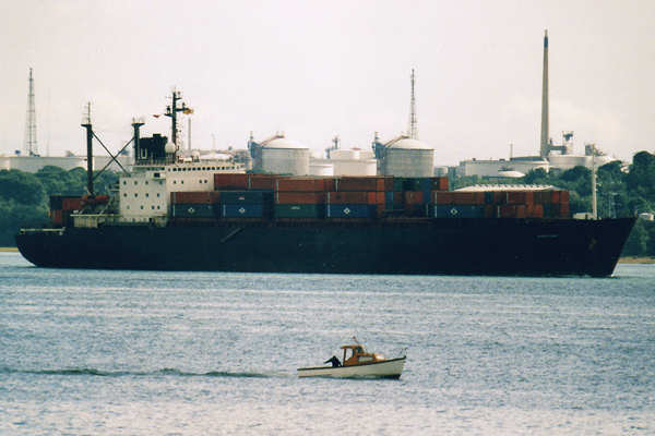 Photograph of the vessel  Norasia Izmir pictured arriving in Southampton on 16th September 1999