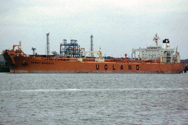 Photograph of the vessel  Nordic Savonita pictured at Fawley on 4th July 1998