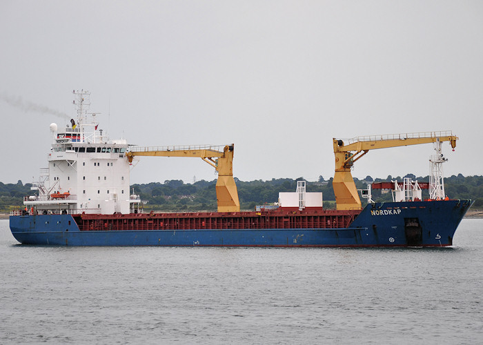 Photograph of the vessel  Nordkap pictured arriving at Southampton on 6th August 2011