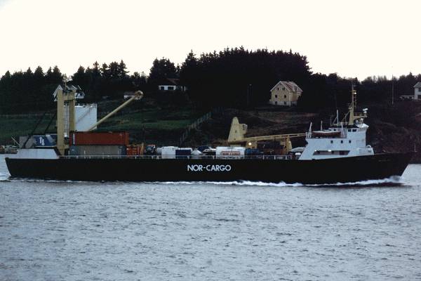 Photograph of the vessel  Nordland pictured passing Haugesund on 26th October 1998