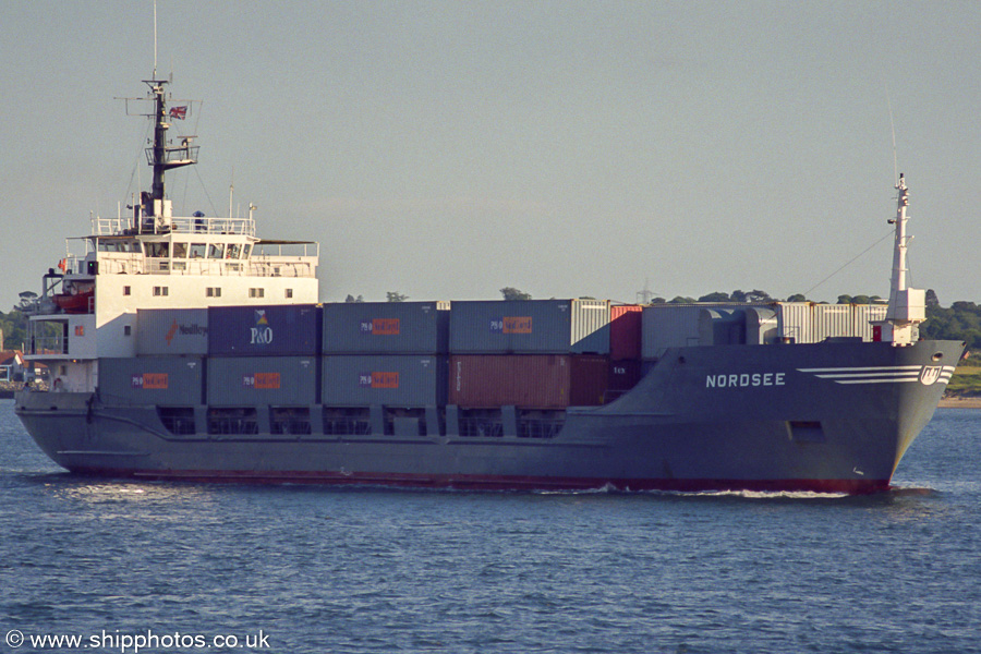 Photograph of the vessel  Nordsee pictured arriving at Southampton on 23rd June 2002