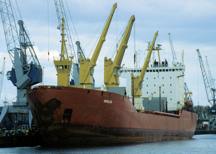 Photograph of the vessel  Norilsk pictured in Rotterdam on 20th April 1997