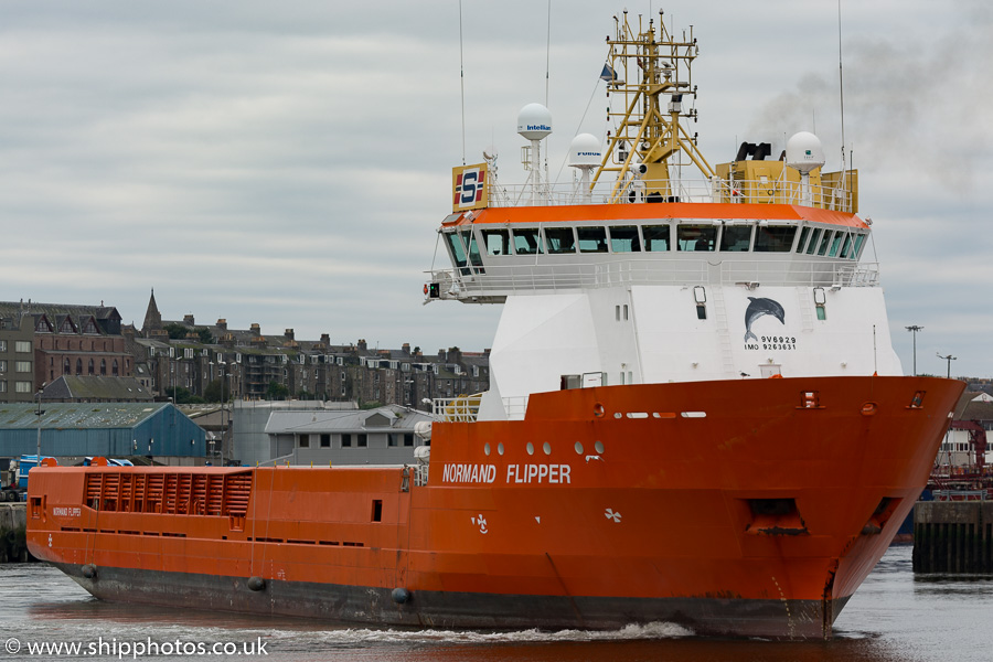 Photograph of the vessel  Normand Flipper pictured at Aberdeen on 20th September 2015