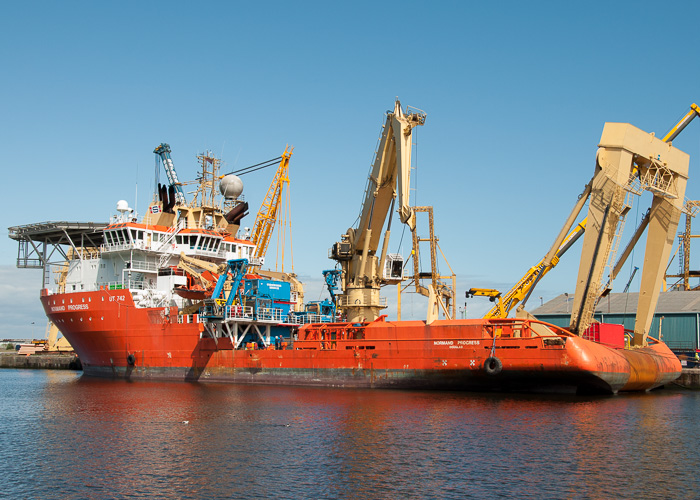 Photograph of the vessel  Normand Progress pictured at Leith on 2nd May 2014