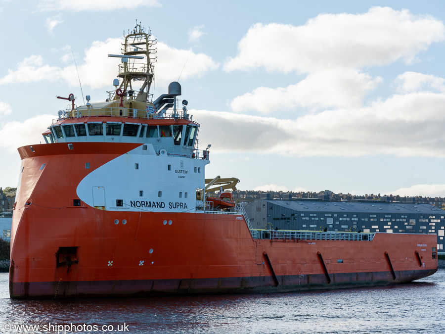 Photograph of the vessel  Normand Supra pictured departing Aberdeen on 15th October 2021