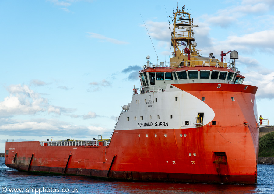 Photograph of the vessel  Normand Supra pictured arriving at Aberdeen on 8th August 2023