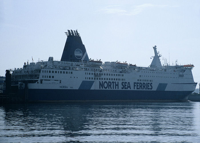 Photograph of the vessel  Norsea pictured in Beneluxhaven, Europoort on 27th September 1992