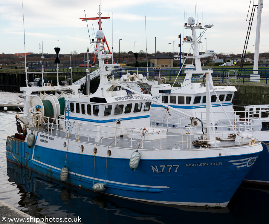 Photograph of the vessel fv Northern Quest pictured at Royal Quays, North Shields on 31st December 2015