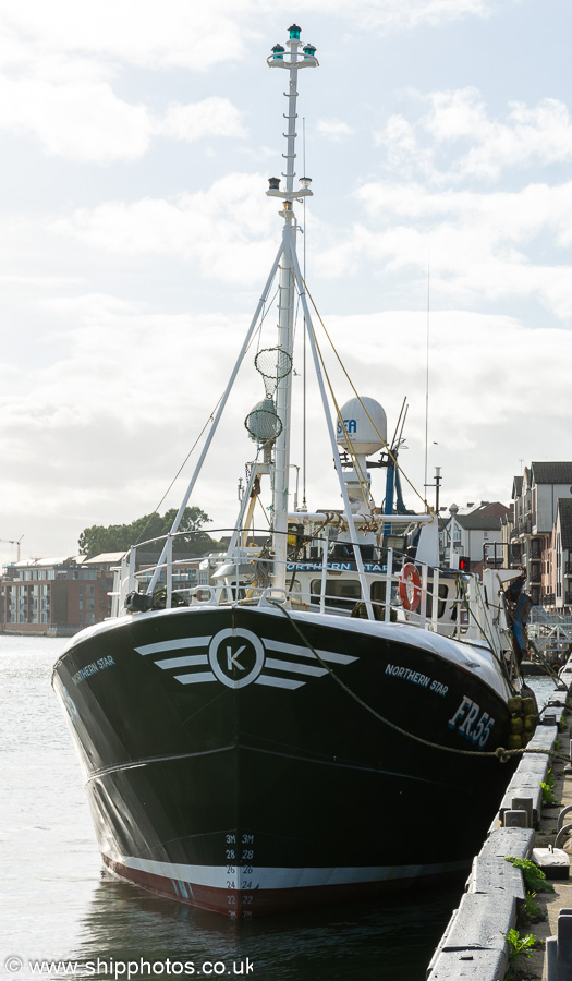Photograph of the vessel fv Northern Star pictured at the Fish Quay, North Shields on 13th October 2023
