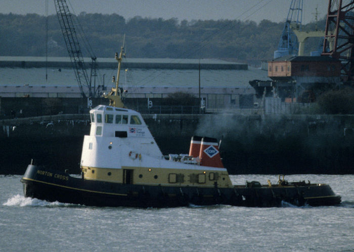 Photograph of the vessel  Norton Cross pictured on the River Mersey on 18th November 1996