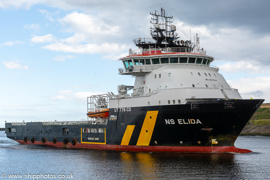 Photograph of the vessel  NS Elida pictured arriving at Aberdeen on 7th August 2023