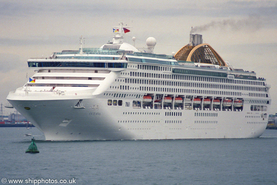 Photograph of the vessel  Oceana pictured departing Southampton on 3rd May 2003
