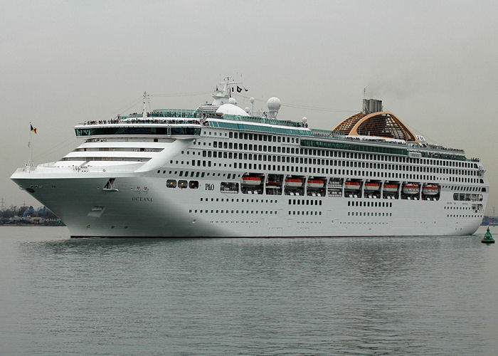 Photograph of the vessel  Oceana pictured departing Southampton on 21st April 2006