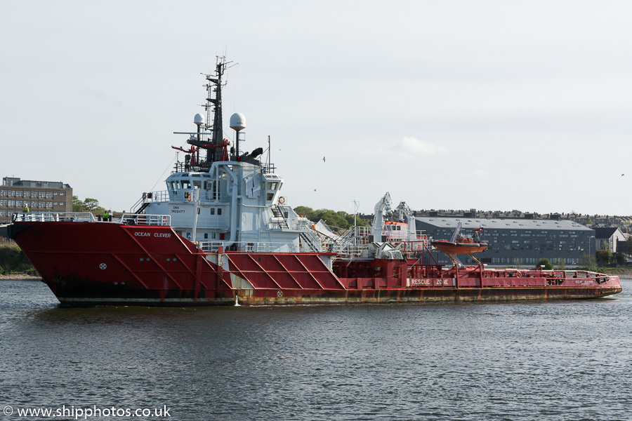 Photograph of the vessel  Ocean Clever pictured departing Aberdeen on 22nd May 2015
