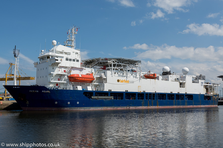 Photograph of the vessel rv Ocean Pearl pictured at Leith on 3rd July 2015