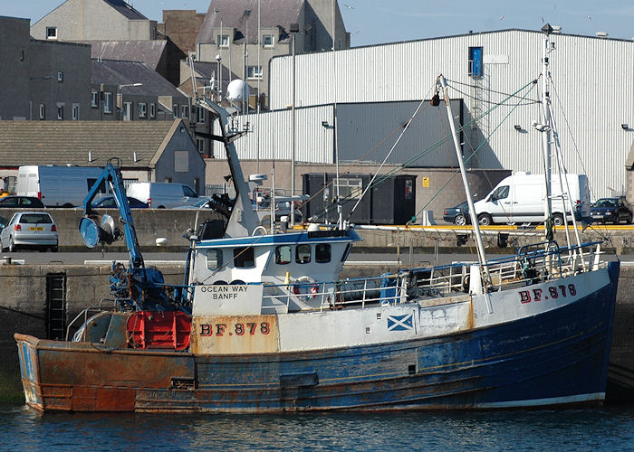 Photograph of the vessel fv Ocean Way pictured at Fraserburgh on 28th April 2011