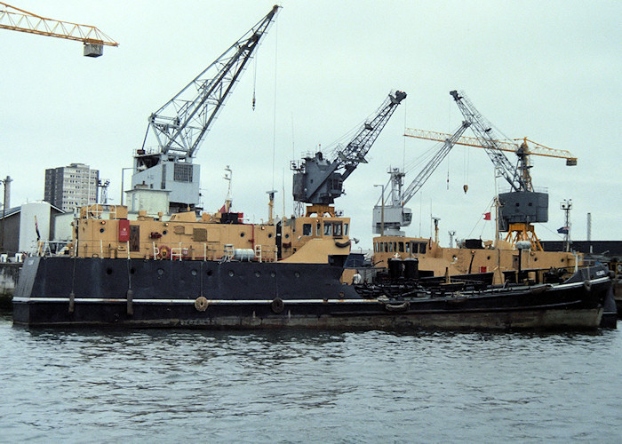 Photograph of the vessel RMAS Oilbird pictured in Devonport Naval Base on 10th August 1988