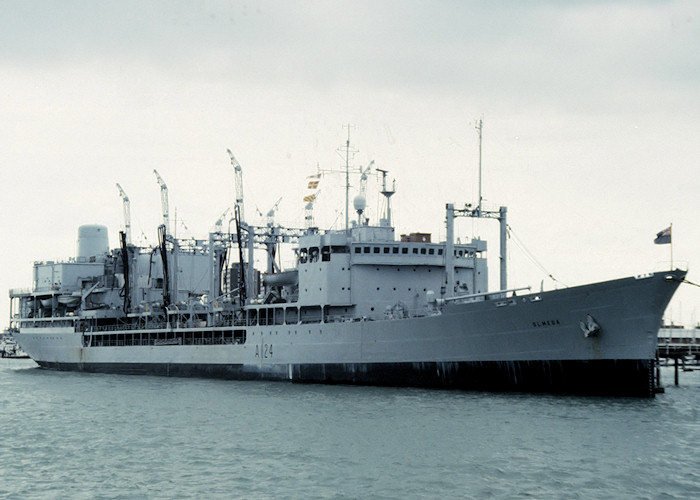 Photograph of the vessel RFA Olmeda pictured at Gosport on 17th July 1988