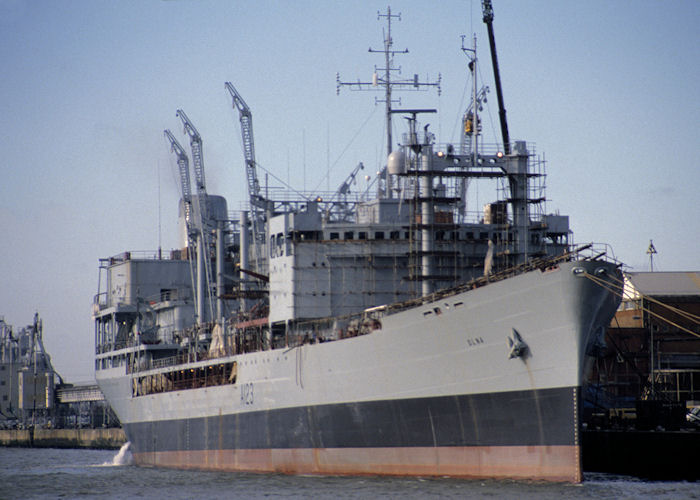 Photograph of the vessel RFA Olna pictured at Southampton on 3rd February 1990