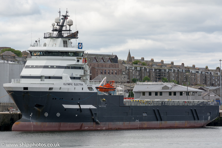 Photograph of the vessel  Olympic Electra pictured at Aberdeen on 24th May 2015