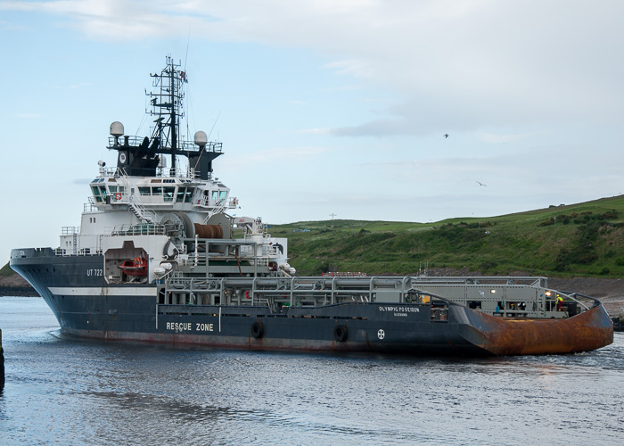Photograph of the vessel  Olympic Poseidon pictured departing Aberdeen on 8th June 2014